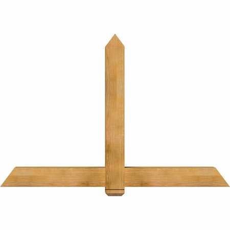 Ekena Millwork Eugene Rough Sawn Timber Gable Bracket, Western Red Cedar, 72"W x 48"H x 6"D x 6"F, 16/12 Pitch GBW072X48X0606EUG00RWR